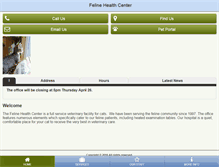 Tablet Screenshot of felinehealthcenternj.com